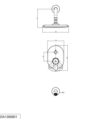 Душевая система со смесителем для ванны D&K Rhein.Marx DA1395801
